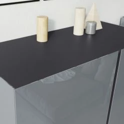 Germania Kommode Mesa I - Glas - Silbergrau / Graphit -Wohnzimmermöbel boutique en ligne 1000206714 200305 17323800271 DETAILS P000000001000206714