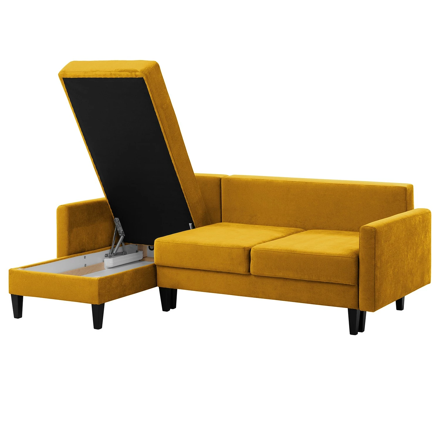 Norrwood Ecksofa Koski I - Webstoff - Webstoff Lito: Maisgelb - Longchair davorstehend links 4 Norrwood Ecksofa Koski I - Webstoff - Webstoff Lito: Maisgelb - Longchair davorstehend links – Bild 4