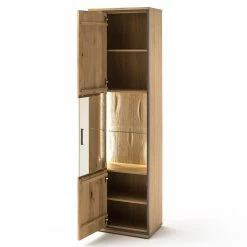 Naturoo Standvitrine Doora - Asteiche teilmassiv - Asteiche Bianco / Graphit -Wohnzimmermöbel boutique en ligne 1000207350 200317 14283400042 DETAILS P000000001000207350