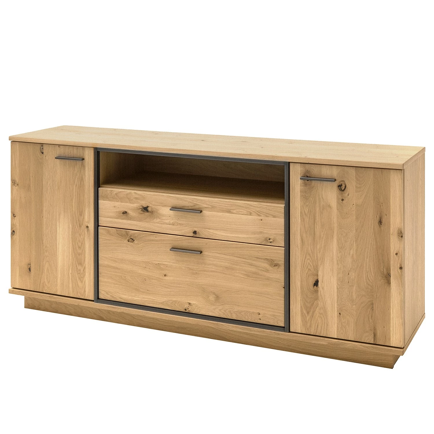 Naturoo Sideboard Doora - Asteiche teilmassiv - Asteiche Bianco / Graphit 1 Naturoo Sideboard Doora - Asteiche teilmassiv - Asteiche Bianco / Graphit