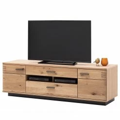 Loftscape TV-Lowboard Salvo - Eiche teilmassiv - Balkeneiche Bianco / Grau - Breite: 180 cm