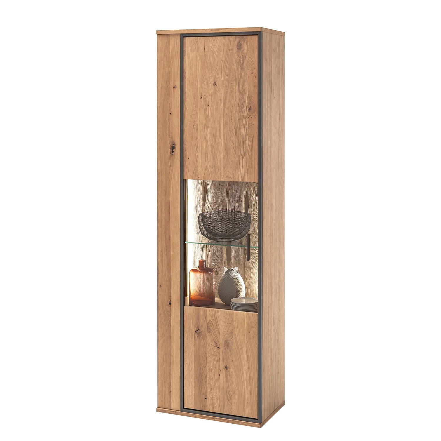 Naturoo Wohnwand Doora II (4-teilig) - Asteiche teilmassiv - Asteiche Bianco / Graphit 13 Naturoo Wohnwand Doora II (4-teilig) - Asteiche teilmassiv - Asteiche Bianco / Graphit – Bild 13