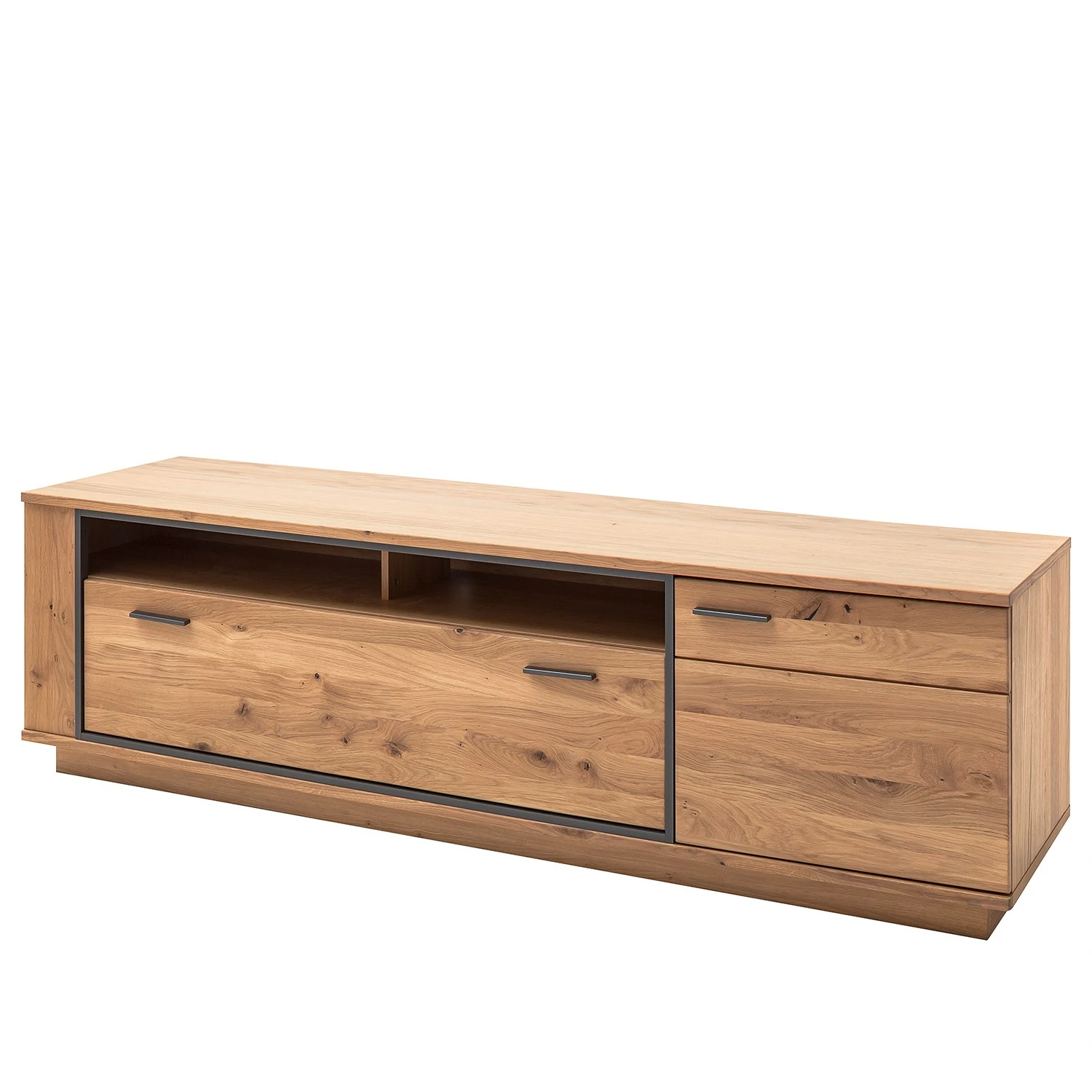 Naturoo Wohnwand Doora II (4-teilig) - Asteiche teilmassiv - Asteiche Bianco / Graphit 14 Naturoo Wohnwand Doora II (4-teilig) - Asteiche teilmassiv - Asteiche Bianco / Graphit – Bild 14