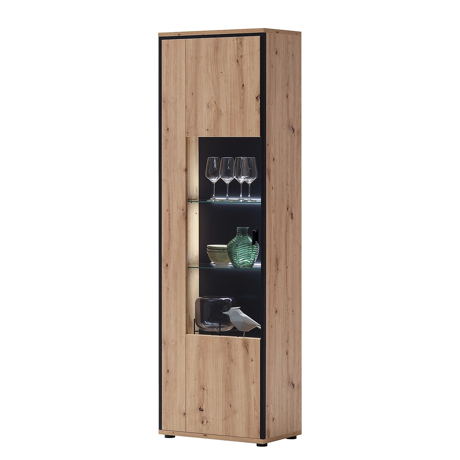 Loftscape Wohnwand Buena I (3-teilig) - Balkeneiche Dekor / Anthrazit 7 Loftscape Wohnwand Buena I (3-teilig) - Balkeneiche Dekor / Anthrazit – Bild 7