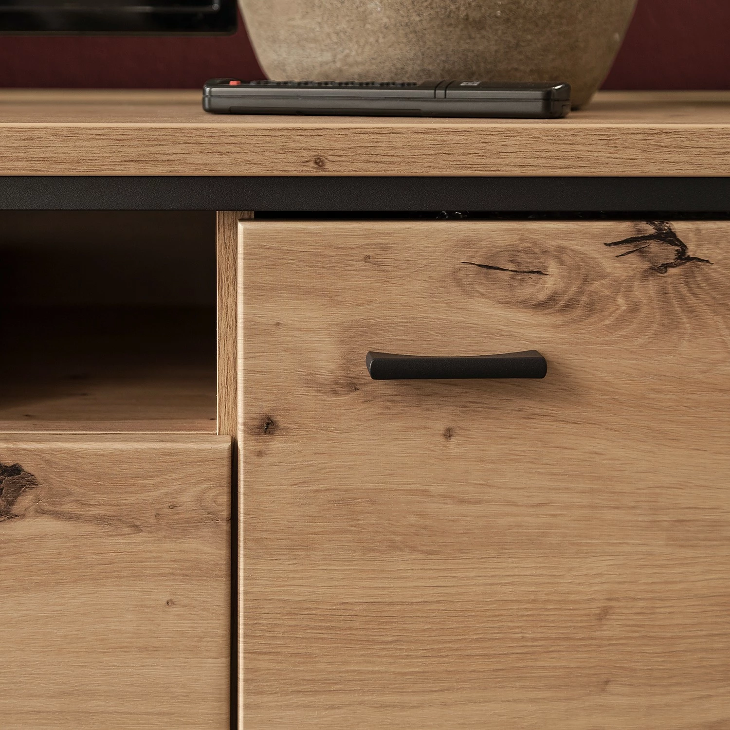 Loftscape Wohnwand Buena I (3-teilig) - Balkeneiche Dekor / Anthrazit 13 Loftscape Wohnwand Buena I (3-teilig) - Balkeneiche Dekor / Anthrazit – Bild 13