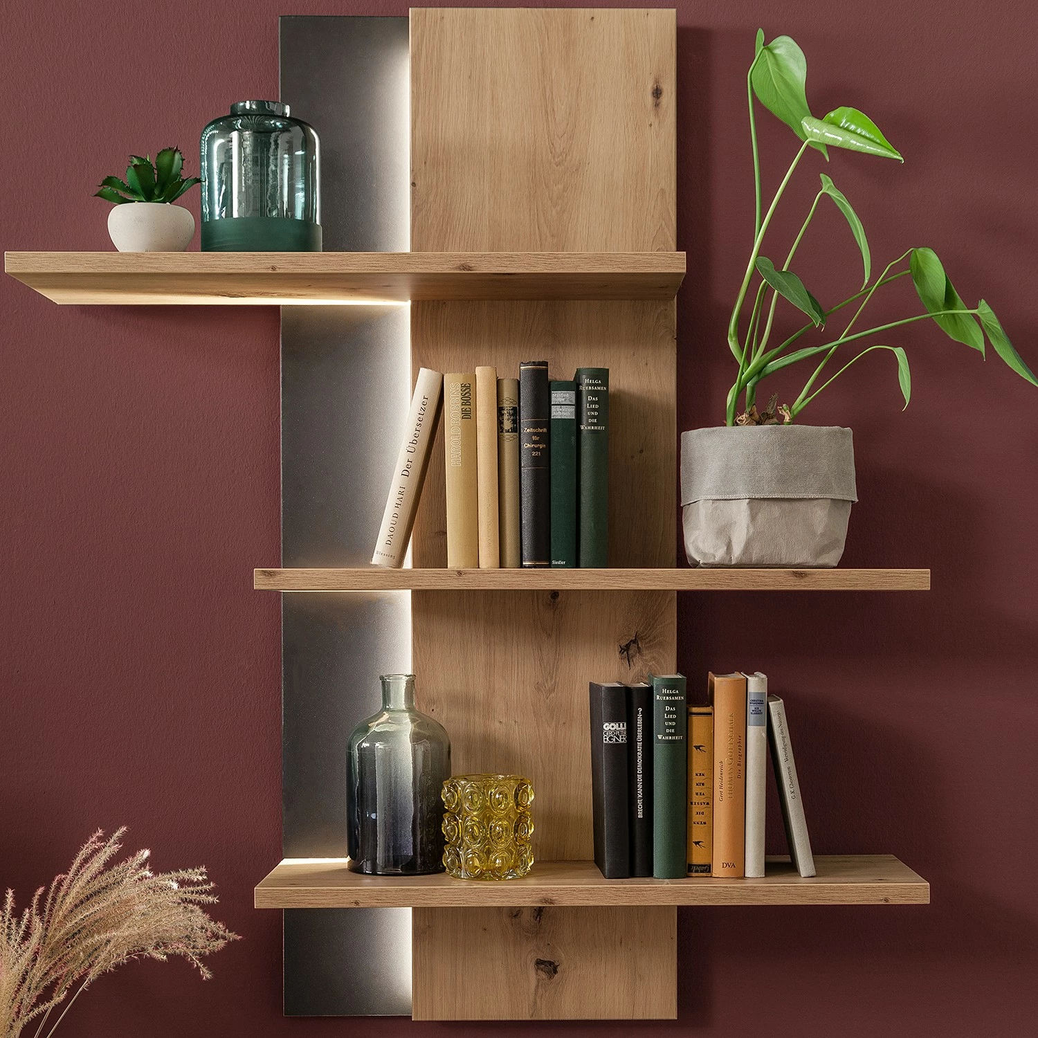 Loftscape Wohnwand Buena I (3-teilig) - Balkeneiche Dekor / Anthrazit 14 Loftscape Wohnwand Buena I (3-teilig) - Balkeneiche Dekor / Anthrazit – Bild 14