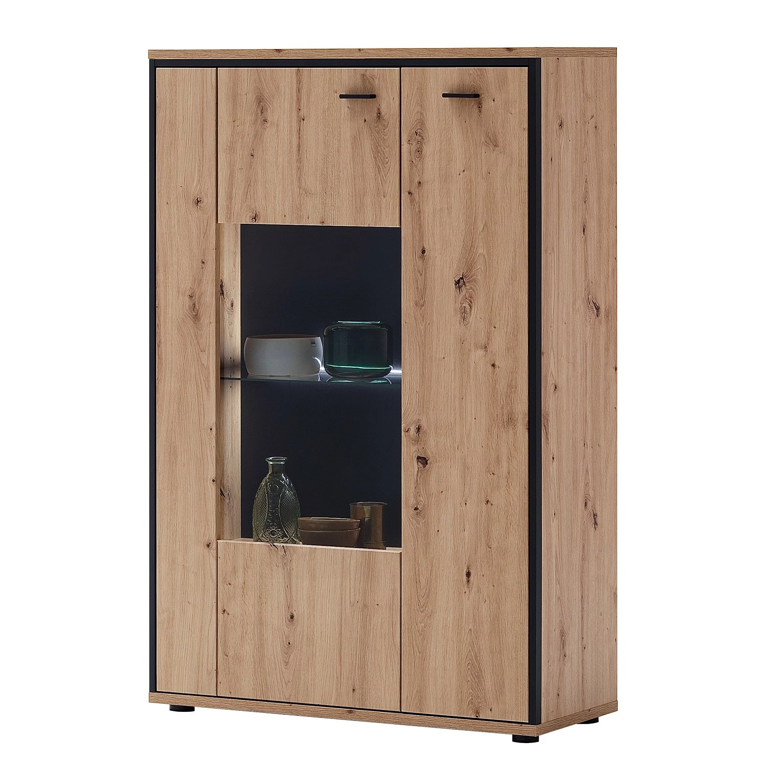 Loftscape Wohnwand Buena II (4-teilig) - Balkeneiche Dekor / Anthrazit 7 Loftscape Wohnwand Buena II (4-teilig) - Balkeneiche Dekor / Anthrazit – Bild 7