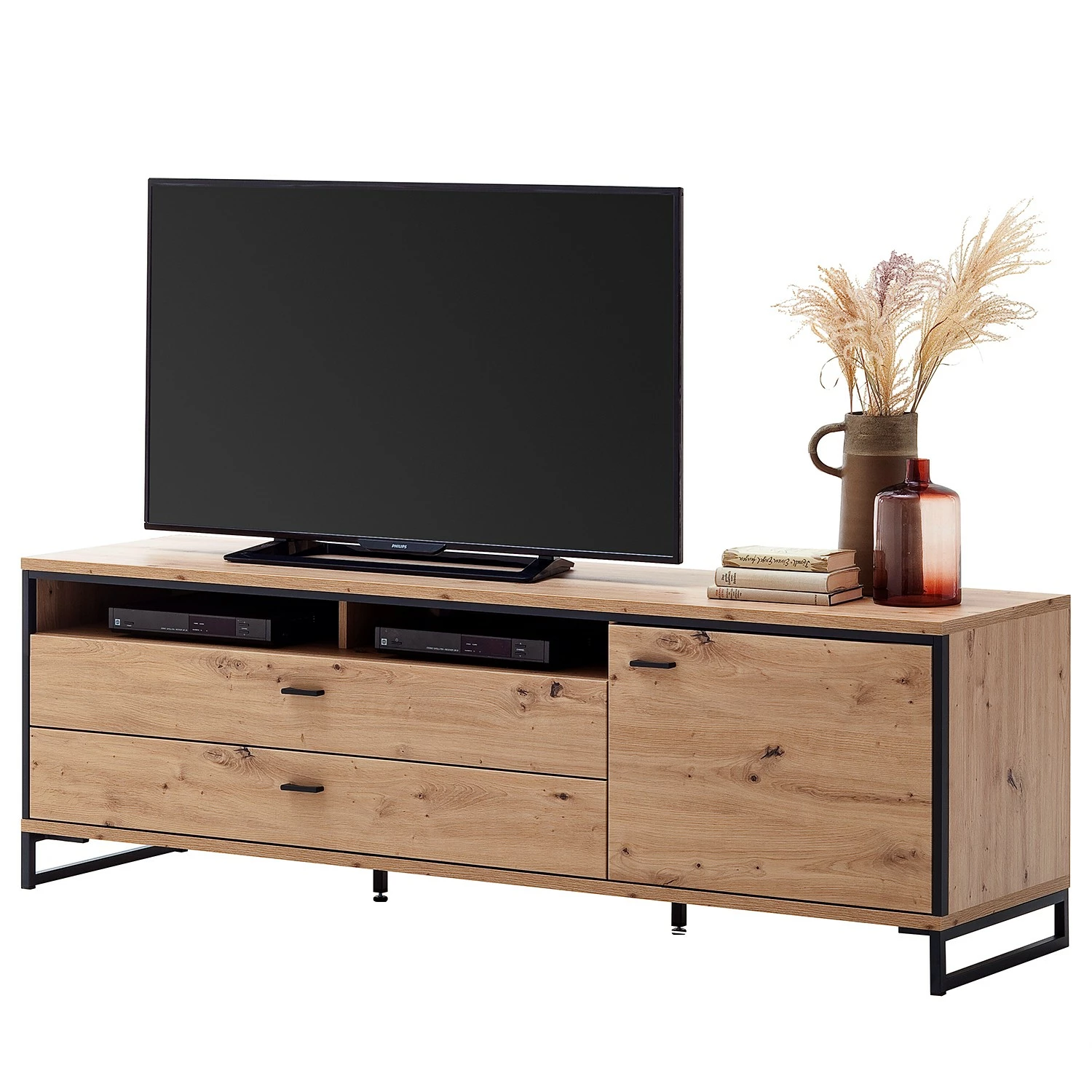 Loftscape Wohnwand Buena II (4-teilig) - Balkeneiche Dekor / Anthrazit 12 Loftscape Wohnwand Buena II (4-teilig) - Balkeneiche Dekor / Anthrazit – Bild 12