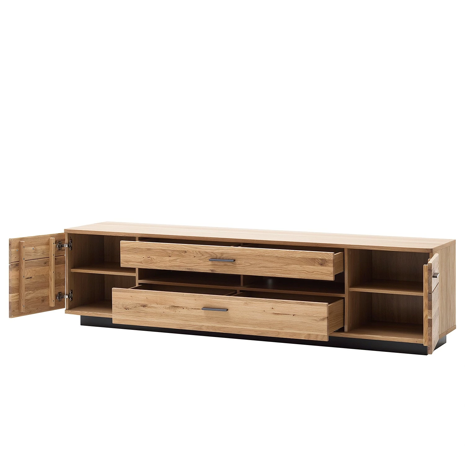 Loftscape Wohnwand Salvo I (3-teilig) - Eiche teilmassiv - Balkeneiche Bianco / Grau 9 Loftscape Wohnwand Salvo I (3-teilig) - Eiche teilmassiv - Balkeneiche Bianco / Grau – Bild 9