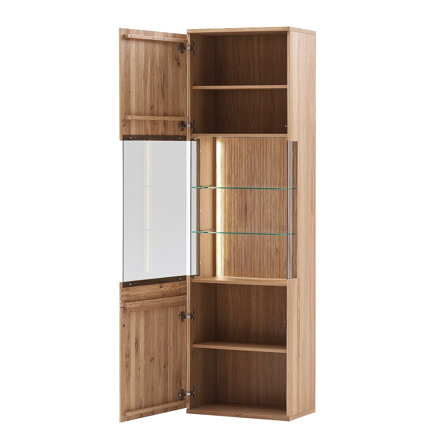 Loftscape Wohnwand Salvo I (3-teilig) - Eiche teilmassiv - Balkeneiche Bianco / Grau 12 Loftscape Wohnwand Salvo I (3-teilig) - Eiche teilmassiv - Balkeneiche Bianco / Grau – Bild 12