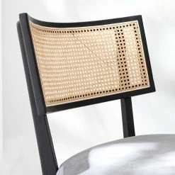 Jack & Alice Sessel Burke II - Samt - Grau -Wohnzimmermöbel boutique en ligne 1000208625 210310 12433600010 DETAILS P000000001000208625