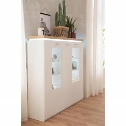 Loftscape Highboard Mundai - Inkl. Beleuchtung - Weiß / Eiche Wotan Dekor 9 Loftscape Highboard Mundai - Inkl. Beleuchtung - Weiß / Eiche Wotan Dekor -Wohnzimmermöbel boutique en ligne 1000209049 200402 14342700030 MOOD DETAILS P000000001000209049 mood