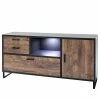 Red Living Sideboard Hixson - Eiche Barrique Dekor / Schwarz