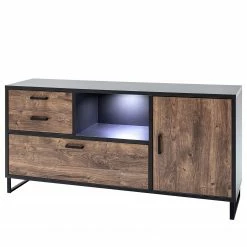 Red Living Sideboard Hixson - Eiche Barrique Dekor / Schwarz