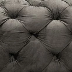 Jack & Alice Sofa Leominster II (3-Sitzer) - Samt Fosca: Dunkelgrau -Wohnzimmermöbel boutique en ligne 1000209057 210108 10044400244 DETAILS P000000001000209057