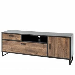 Red Living TV-Lowboard Hixson I - Eiche Barrique Dekor / Schwarz -Wohnzimmermöbel boutique en ligne 1000209062 200723 13094500004 DETAILS P000000001000209062
