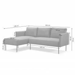 Fredriks Ecksofa Cedars - Microfaser - Dunkelgrau - Longchair davorstehend links -Wohnzimmermöbel boutique en ligne 1000209169 210205 14062500002 SKETCH DETAILS P000000001000209169 sketch