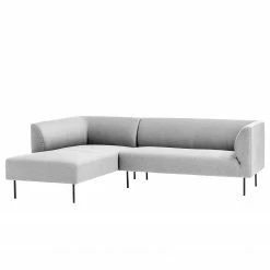 Fredriks Ecksofa Kolkki - Webstoff - Hellgrau - Longchair davorstehend links