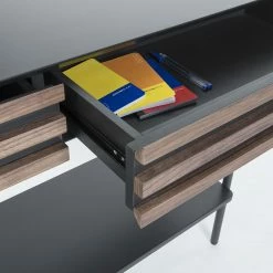 Norrwood Konsolentisch Kipra - Echtholzfurnier - Walnuss / Graphit -Wohnzimmermöbel boutique en ligne 1000209371 200422 06562600003 DETAILS P000000001000209371