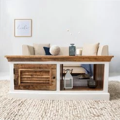 Maison Belfort Couchtisch Newhaven - Mango massiv - Mango / Weiß -Wohnzimmermöbel boutique en ligne 1000209374 210311 08073700005 DETAILS P000000001000209374