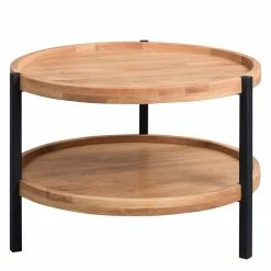 Loftscape Couchtisch Nottage II - Echtholzfurnier / Metall - Wildeiche / Schwarz