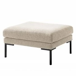 Fredriks Hocker Bellaire - Mischgewebe - Hellbeige - Schwarz