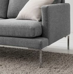 Fredriks Ecksofa Bellaire - Mischgewebe - Grau - Longchair davorstehend links - Silber -Wohnzimmermöbel boutique en ligne 1000209734 201110 13550700465 DETAILS P000000001000209734