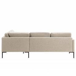Fredriks Ecksofa Bellaire - Mischgewebe - Hellbeige - Ottomane davorstehend rechts - Schwarz -Wohnzimmermöbel boutique en ligne 1000209762 201110 13553400787 DETAILS P000000001000209762