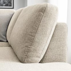 Fredriks Ecksofa Bellaire - Mischgewebe - Hellbeige - Ottomane davorstehend rechts - Schwarz -Wohnzimmermöbel boutique en ligne 1000209762 201110 13553400788 DETAILS P000000001000209762