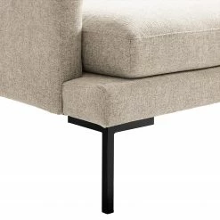 Fredriks Ecksofa Bellaire - Mischgewebe - Hellbeige - Ottomane davorstehend rechts - Schwarz -Wohnzimmermöbel boutique en ligne 1000209762 201110 13553400795 DETAILS P000000001000209762