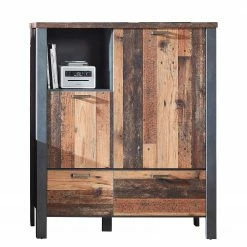 Red Living Kommode Blackpool - Altholz Dekor / Grau