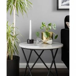 Studio Copenhagen Beistelltisch Menou I - Marmor / Metall - Marmor Weiß / Schwarz -Wohnzimmermöbel boutique en ligne 1000210780 211118 134036000026 MOOD DETAILS P000000001000210780 mood