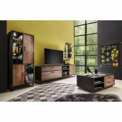 Red Living Wohnwand Hixson I (3-teilig) - Eiche Barrique Dekor / Schwarz -Wohnzimmermöbel boutique en ligne 1000210793 200723 13094900009 MOOD DETAILS P000000001000210793 mood