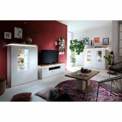 Loftscape Wohnwand Mundai II (3-teilig) - Inkl. Beleuchtung - Weiß / Eiche Wotan Dekor 15 Loftscape Wohnwand Mundai II (3-teilig) - Inkl. Beleuchtung - Weiß / Eiche Wotan Dekor -Wohnzimmermöbel boutique en ligne 1000210798 200430 14332300052 MOOD DETAILS P000000001000210798 mood