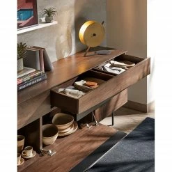 Red Living Sideboard Kluuvi - Echtholzfurnier - Walnuss / Schwarz -Wohnzimmermöbel boutique en ligne 1000210885 200824 12201000022 DETAILS P000000001000210885