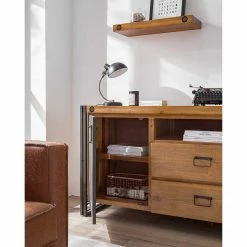 Ars manufacti Sideboard Manchester V - Akazie massiv / Metall - Akazie / Anthrazit -Wohnzimmermöbel boutique en ligne 1000210963 210210 12495200003 DETAILS P000000001000210963