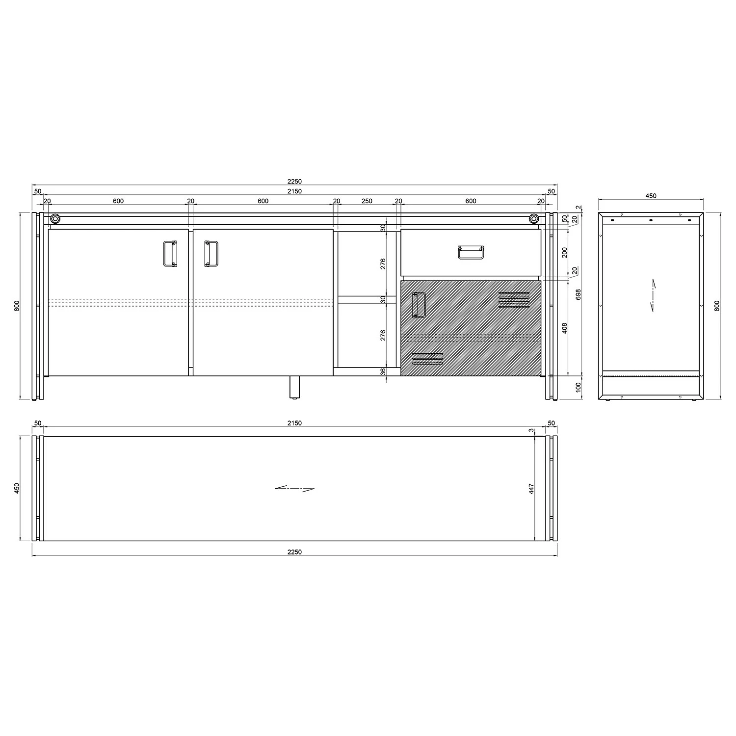 Ars manufacti Sideboard Manchester VI - Akazie massiv / Metall - Akazie / Anthrazit 15 Ars manufacti Sideboard Manchester VI - Akazie massiv / Metall - Akazie / Anthrazit – Bild 15