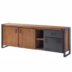 Ars manufacti Sideboard Manchester VI - Akazie massiv / Metall - Akazie / Anthrazit
