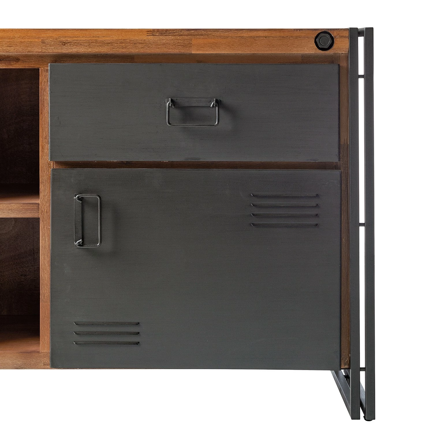 Ars manufacti Sideboard Manchester VI - Akazie massiv / Metall - Akazie / Anthrazit 8 Ars manufacti Sideboard Manchester VI - Akazie massiv / Metall - Akazie / Anthrazit – Bild 8