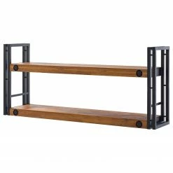 Ars manufacti Wandregal Manchester II - Akazie massiv / Metall - Akazie / Anthrazit