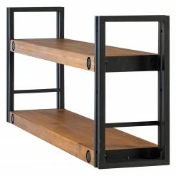 Ars manufacti Wandregal Manchester II - Akazie massiv / Metall - Akazie / Anthrazit -Wohnzimmermöbel boutique en ligne 1000210966 201012 13341900020 DETAILS P000000001000210966