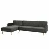 Jack & Alice Ecksofa Daru III - Samt - Grau