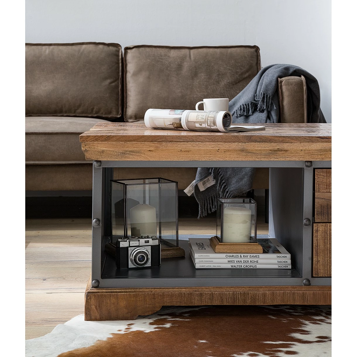 Ars manufacti Couchtisch Hunter - Mango massiv / Metall - Mango / Blaugrau 8 Ars manufacti Couchtisch Hunter - Mango massiv / Metall - Mango / Blaugrau – Bild 8