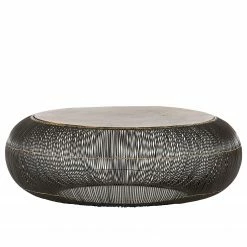 Jack & Alice Couchtisch Crossett - Aluminium / Eisen / Messing Antik / Schwarz