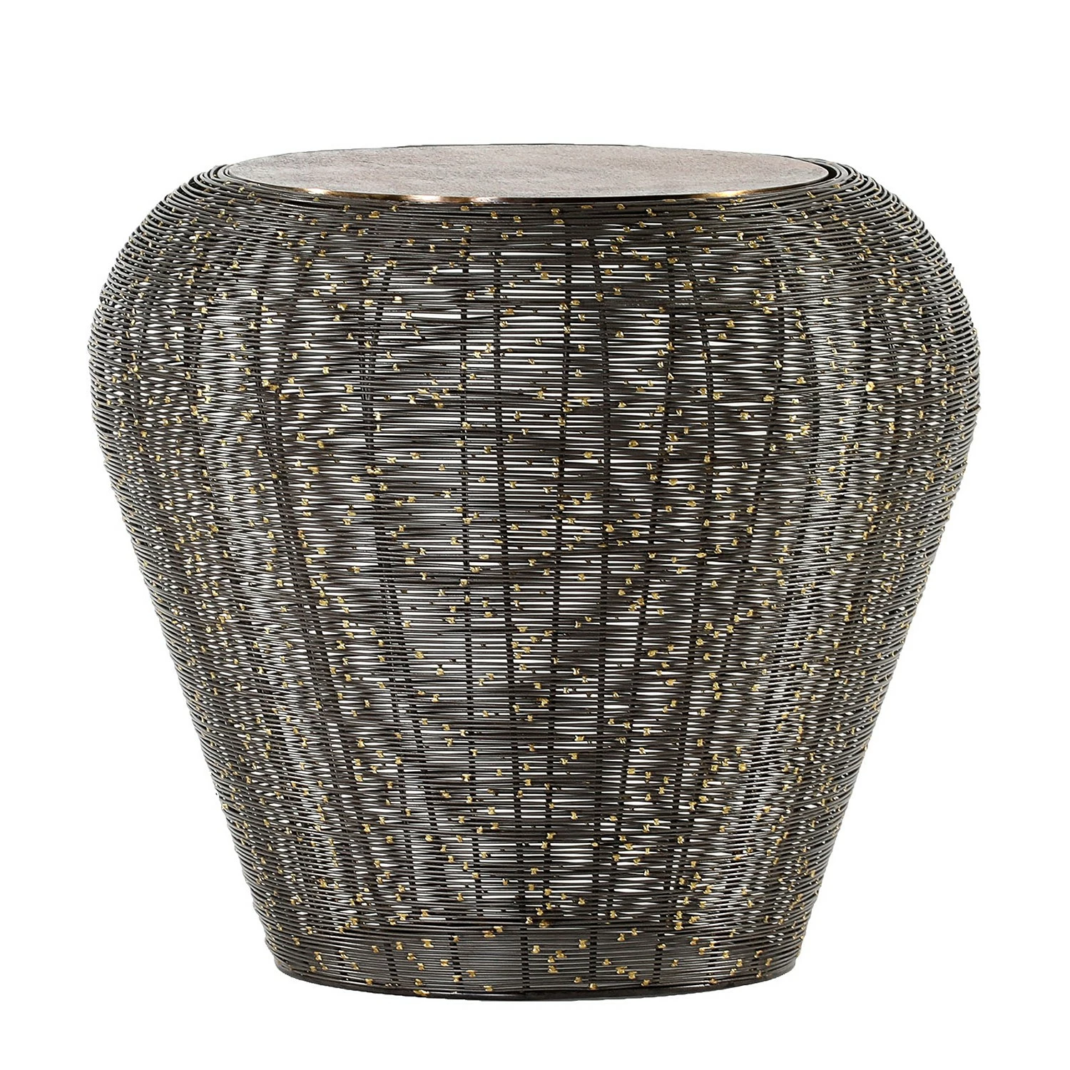 Jack & Alice Beistelltisch Crossett III - Aluminium / Eisen / Messing Antik / Schwarz 1 Jack & Alice Beistelltisch Crossett III - Aluminium / Eisen / Messing Antik / Schwarz