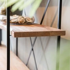 Red Living Regal Toome I - Akazie massiv / Metall - Akazie / Schwarz -Wohnzimmermöbel boutique en ligne 1000211451 200504 13494400190 DETAILS P000000001000211451