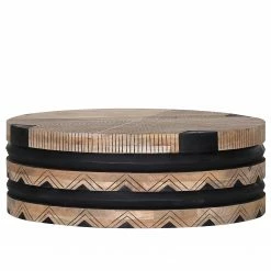 Red Living Couchtisch Edgewood I - Mango massiv - Mango / Mango Schwarz