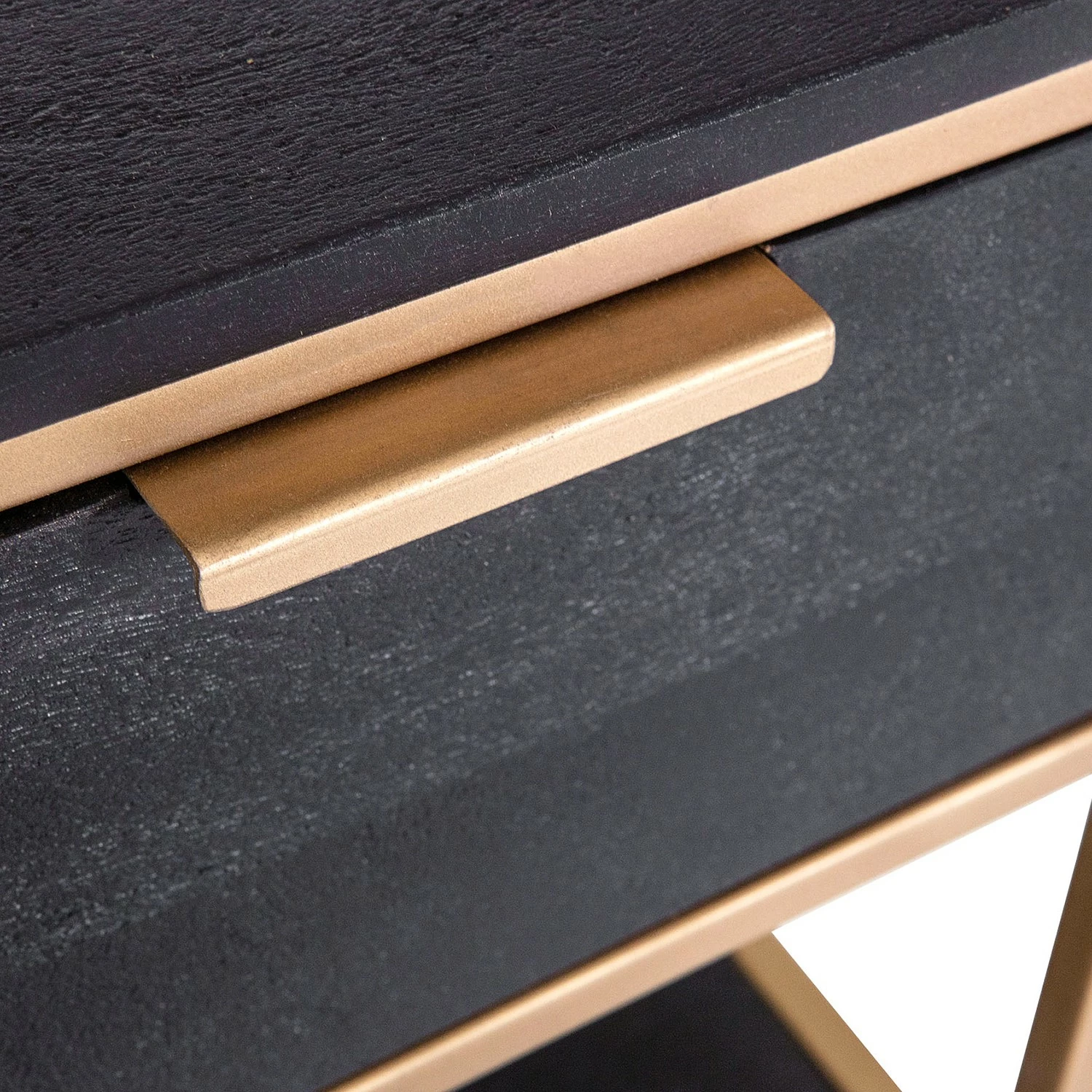 Jack & Alice Konsolentisch Harbin I - Akazie massiv / Metall - Akazie Schwarz / Gold 6 Jack & Alice Konsolentisch Harbin I - Akazie massiv / Metall - Akazie Schwarz / Gold – Bild 6