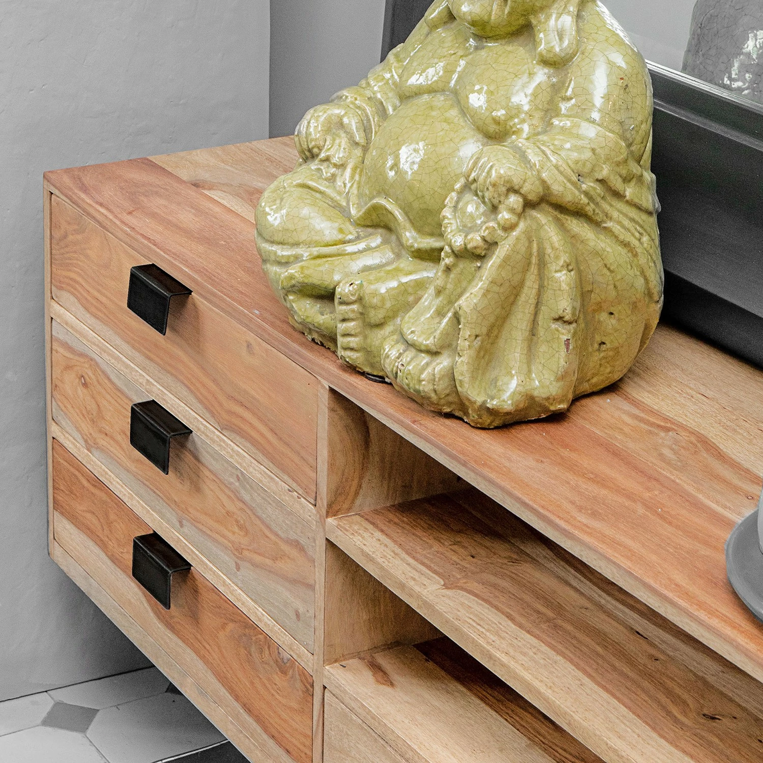 Naturoo TV-Lowboard Nigg - Sheesham massiv / Metall - Sheesham / Schwarz 2 Naturoo TV-Lowboard Nigg - Sheesham massiv / Metall - Sheesham / Schwarz – Bild 2