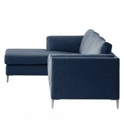 Studio Copenhagen Ecksofa COSO Classic+ mit Longchair - Webstoff Inze: Blau - Breite: 287 cm - Longchair davorstehend links - Chrom glänzend -Wohnzimmermöbel boutique en ligne 1000211866 200811 17012100466 DETAILS P000000001000211866